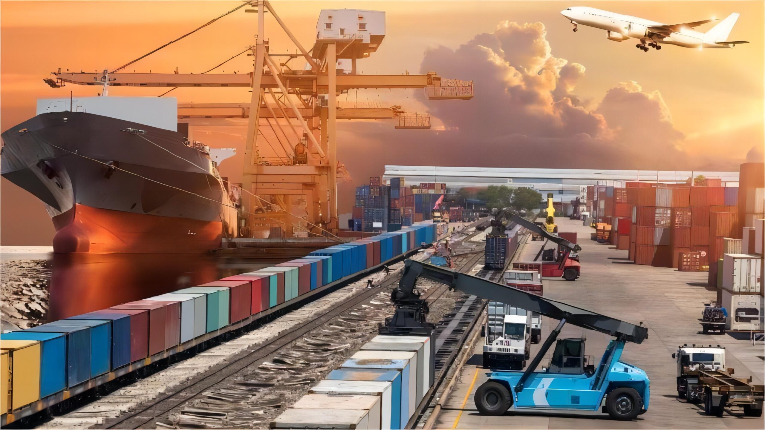 Comparison chart of sea and air freight methods