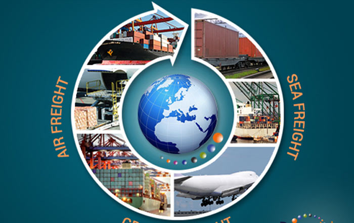 Container ship transporting goods from China to Australia