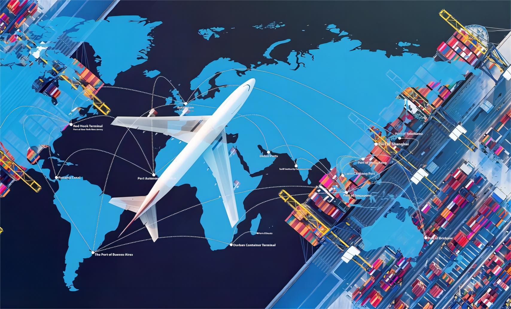 Professional logistics team managing UK-bound shipments