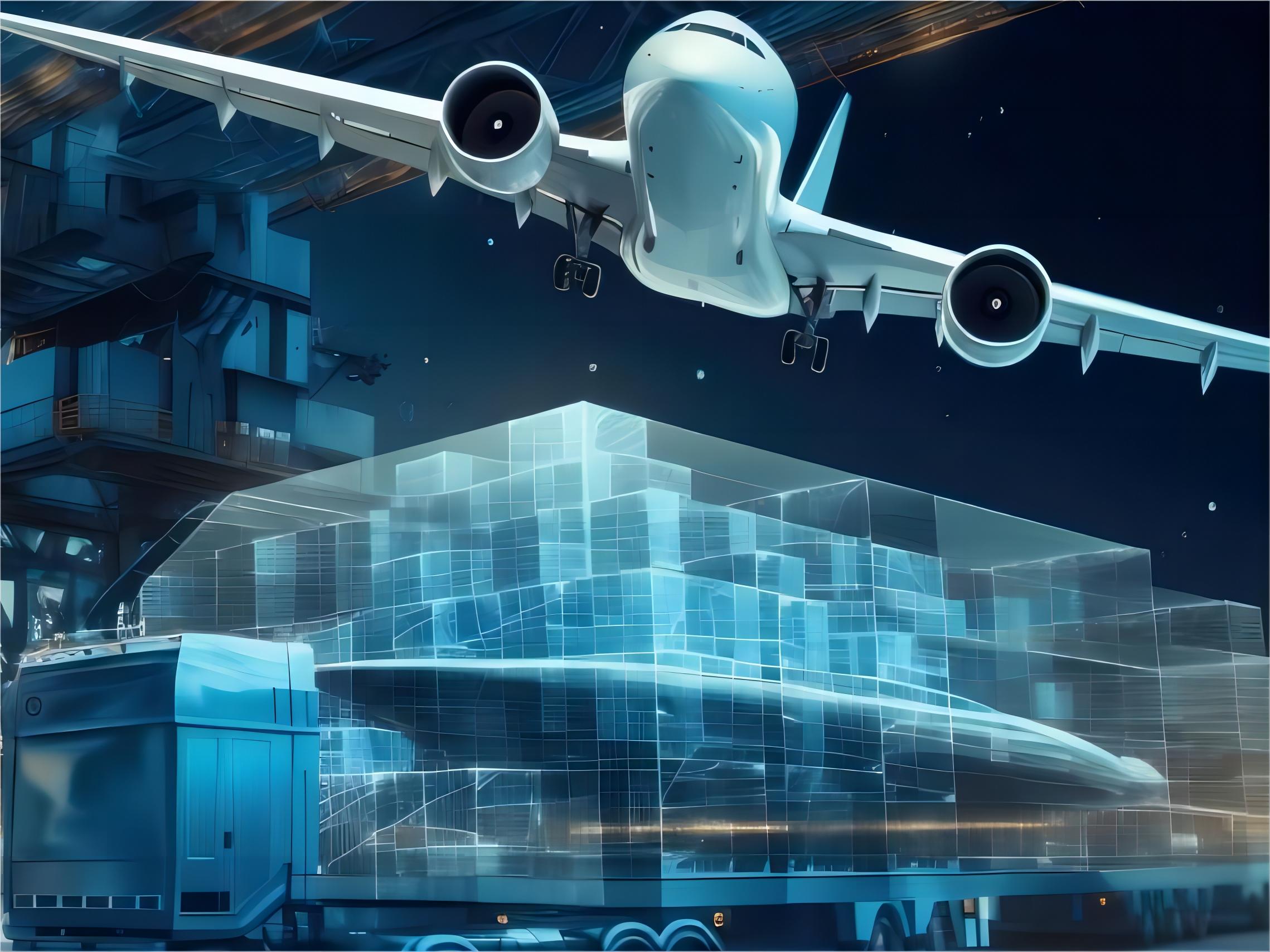 Global logistics and china factory shipping service door delivery illustration
