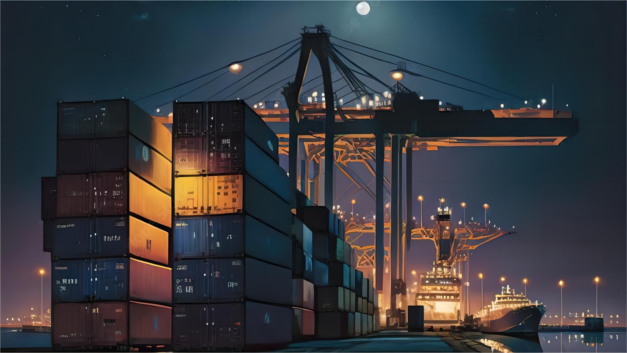 Cargo ship transporting goods from China to Mexico