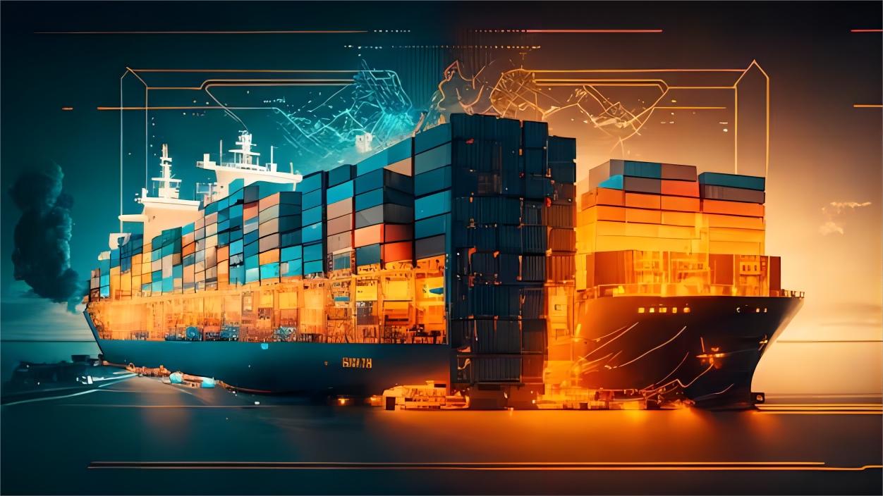 Logistics worker managing bulk cargo handling in a Chinese port